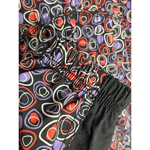 Nike Vintage Y2K Geo Print Zip Up Windbreaker Jacket Black/Purple/Red M (10-12) - Picture 6 of 8
